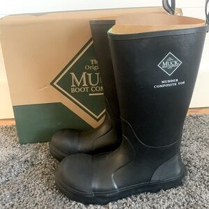 Original Muck Mens Mudder Composite Toe Tall Boot Black Boots (NWT) size 11